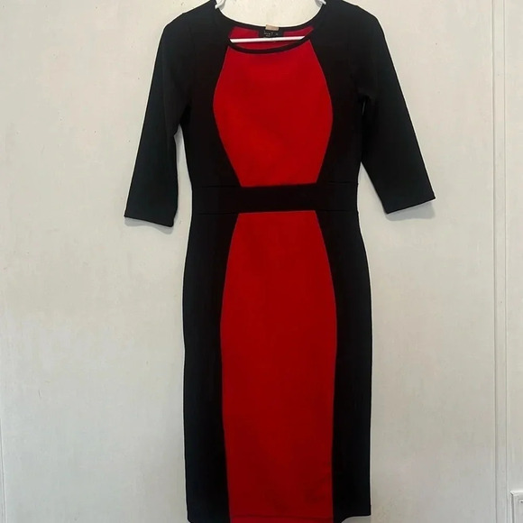 COPY - Red and Black Dress - Picture 1 of 8
